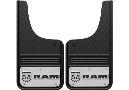 Truck Hardware 12 x 23 Front Stainless Style 1 "RAM" Mud Flaps